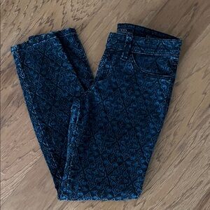 Guess Women's Dark Blue Patterned Skinny Jeans